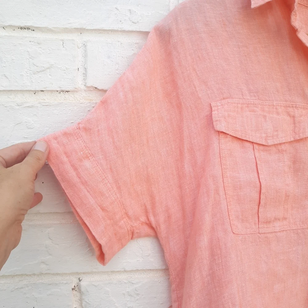 J. Crew Baird Mcnutt Irish Linen Popover Shirt